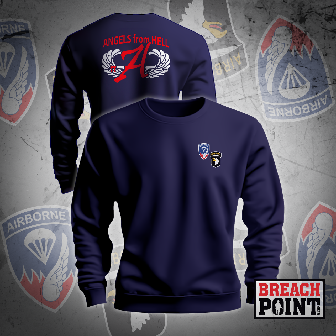 "ANGELS FROM HELL" A/3-187th Infantry Regiment - Sweatshirt