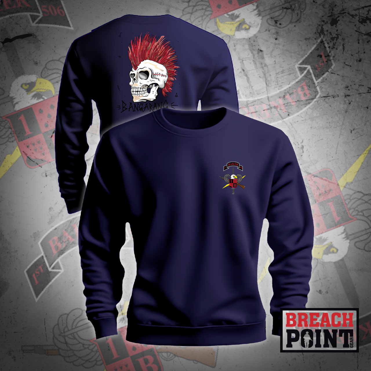 "BANGARANG" 3/B/1-506th Infantry Regiment - Sweatshirt