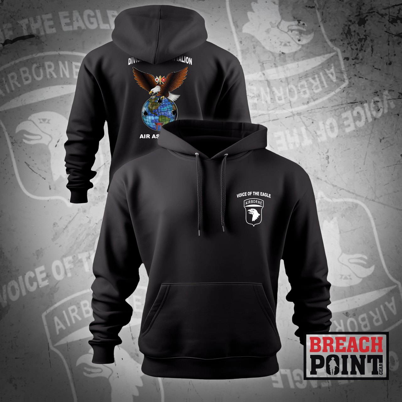 "VOICE OF THE EAGLE" 101st Division, Signal Battalion - Hoodie