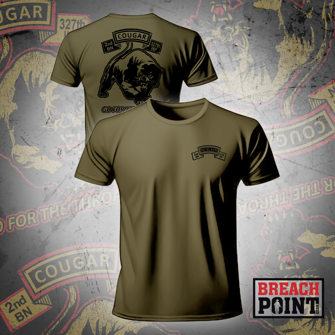 "COUGAR" C/2-327th Infantry Regiment - Military Tee