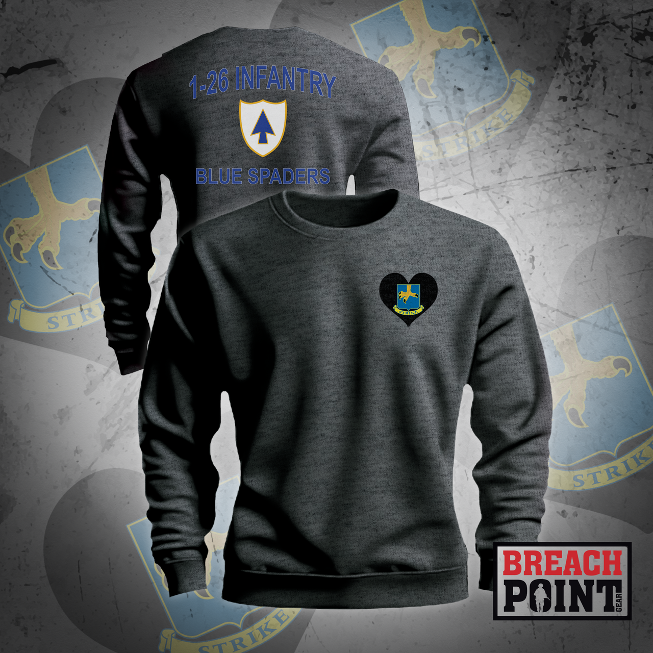 "BLUE SPADERS" 1-26th Infantry Regiment - Sweatshirt