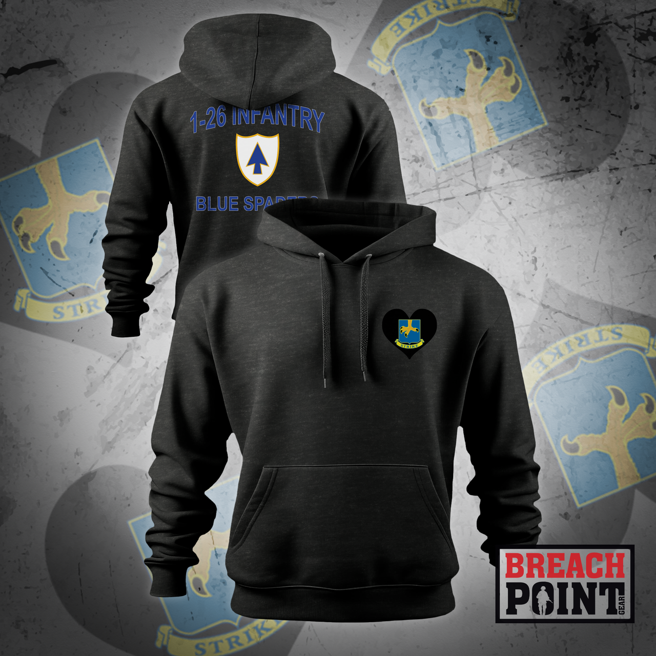 "BLUE SPADERS" 1-26th Infantry Regiment - Hoodie